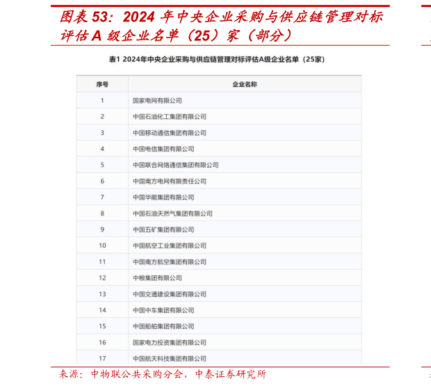 我想了解一下2024 年中央企业采购与供应链管理对标