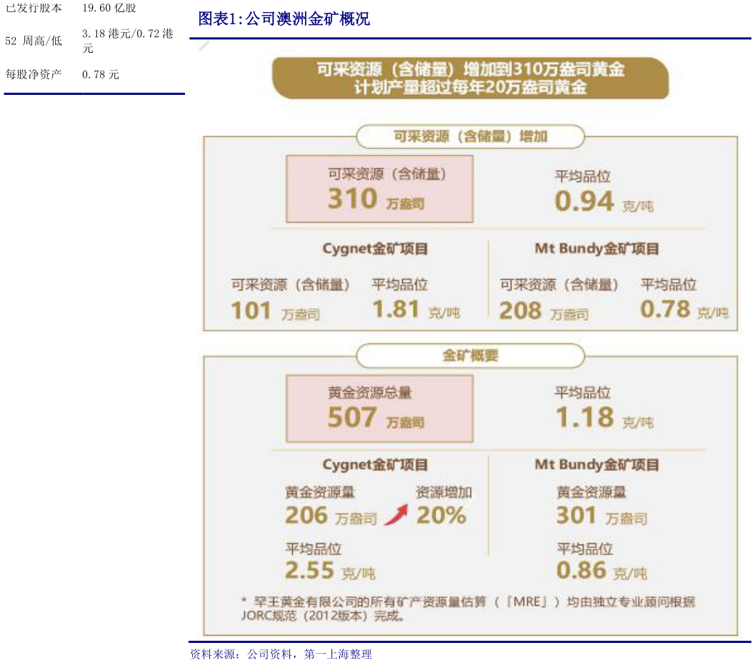 你知道公司澳洲金矿概况