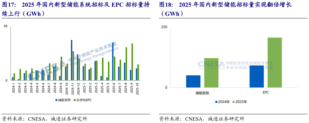 谁知道2025 年国内新型储能招标量实现翻倍增长