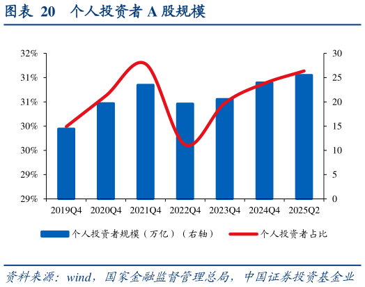 我想了解一下个人投资者 A 股规模