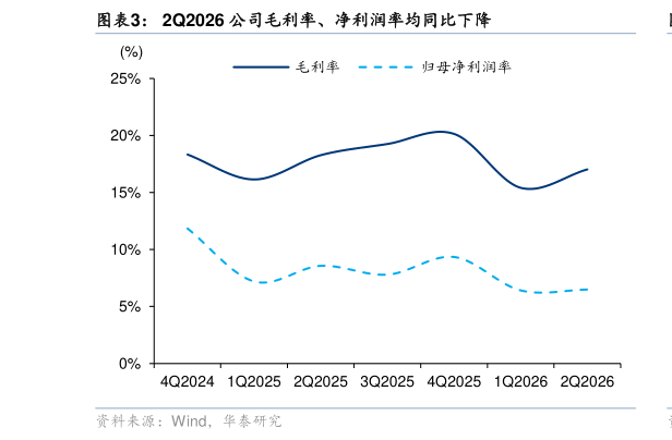 咨询大家2Q2026 公司毛利率、净利润率均同比下降