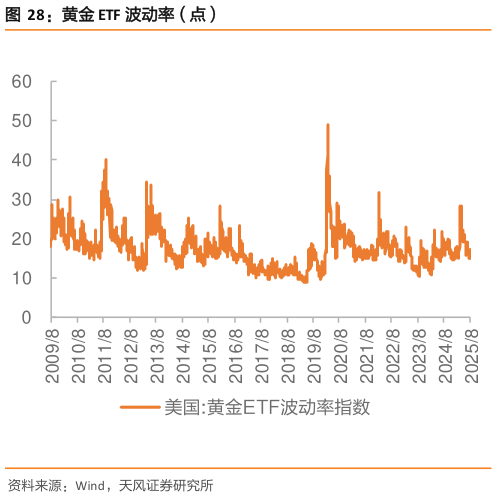 我想了解一下黄金 ETF 波动率（点）