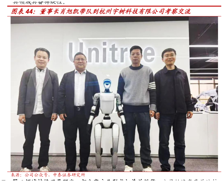 请问一下董事长肖旭凯带队到杭州宇树科技有限公司考察交流