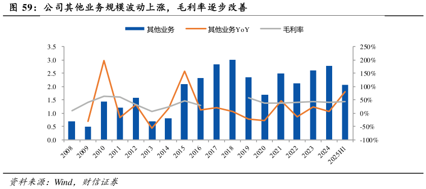 想关注一下公司其他业务规模波动上涨，毛利率逐步改善