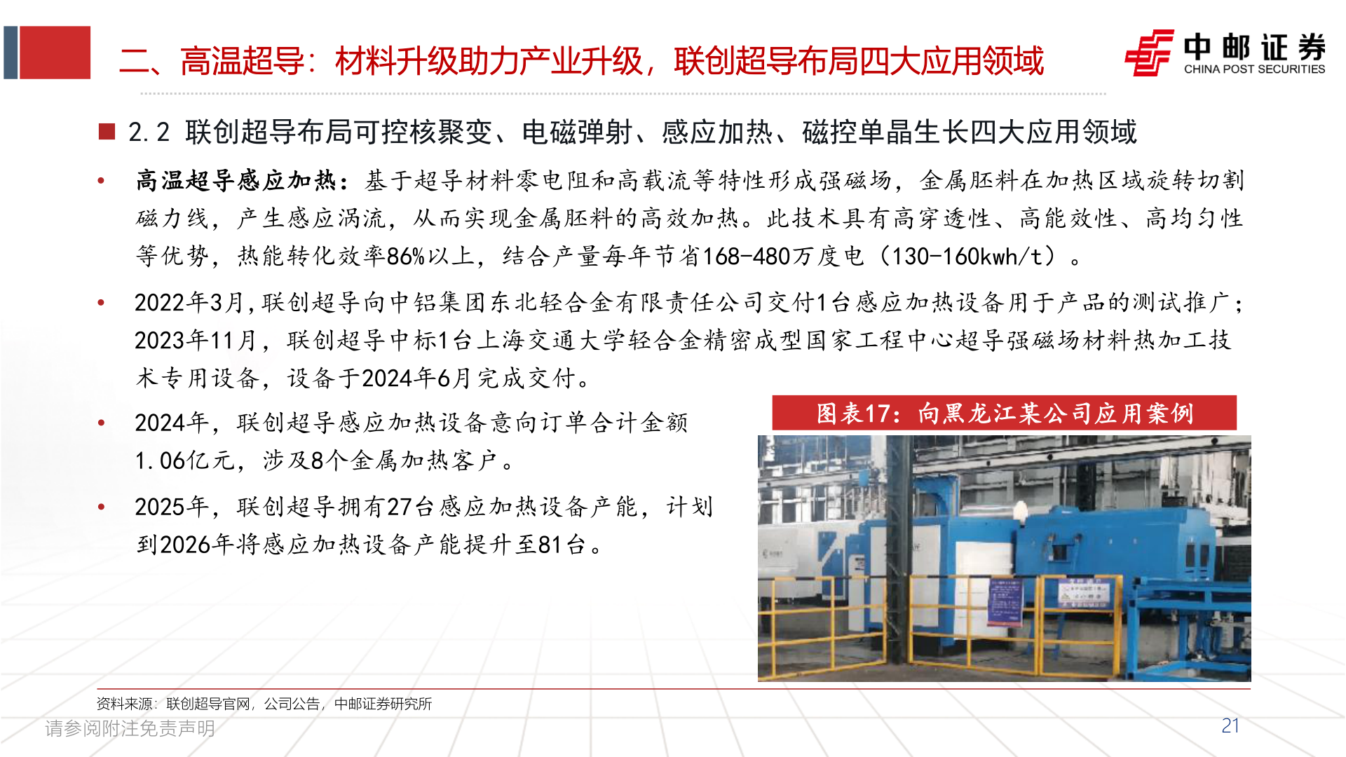 咨询下各位二、高温超导：材料升级助力产业升级，联创超导布局四大应用领域
