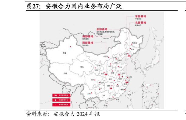 想问下各位网友安徽合力国内业务布局广泛