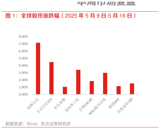 咨询大家全球股市涨跌幅（2025 年 5 月 9 日-5 月 16 日）