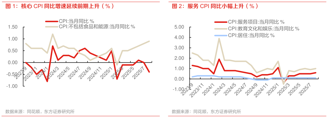 如何了解核心 CPI 同比增速延续前期上升（%）