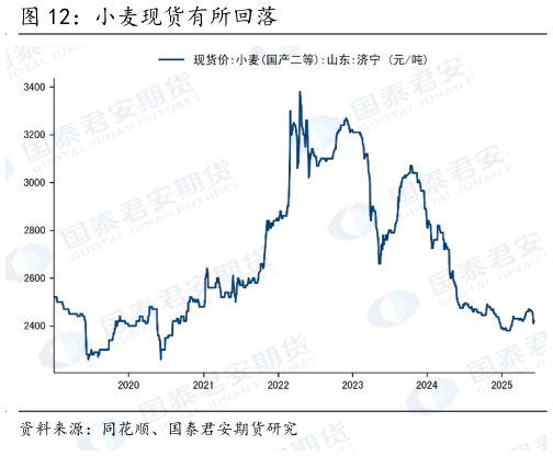 想问下各位网友小麦现货有所回落