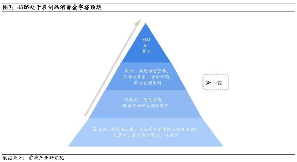 我想了解一下奶酪处于乳制品消费金字塔顶端