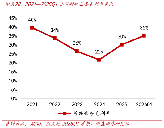 想关注一下20212026Q1公司新兴业务毛利率变化