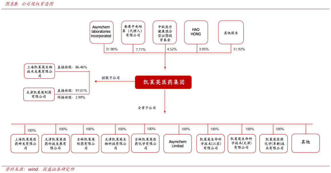 请问一下公司股权穿透图