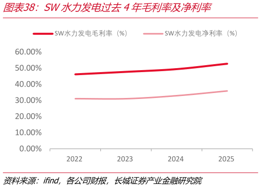 怎样理解SW水力发电过去4年毛利率及净利率
