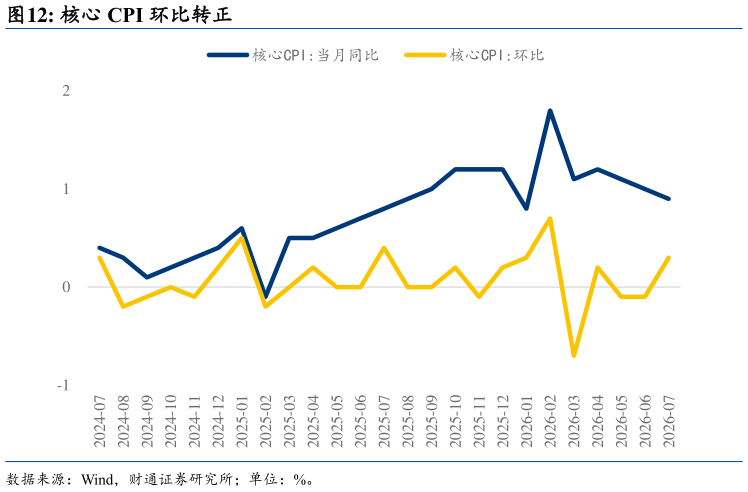 如何看待核心 CPI 环比转正