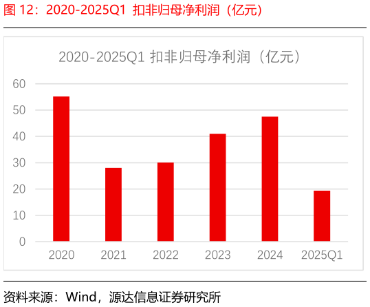 一起讨论下2020-2025Q1  扣非归母净利润（亿元）