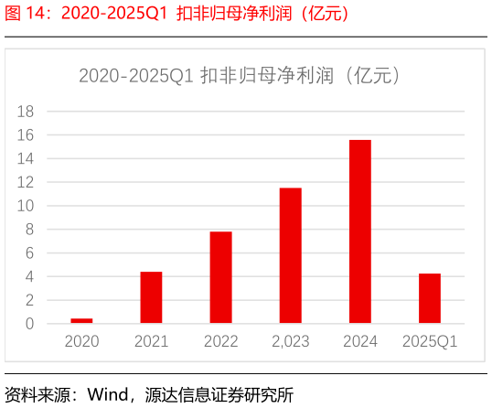 谁知道2020-2025Q1  扣非归母净利润（亿元）