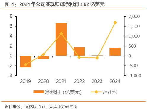 谁能回答2024 年公司实现归母净利润 1.62 亿美元