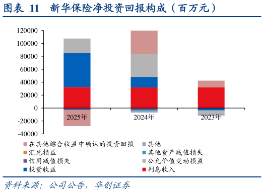 如何了解新华保险净投资回报构成（百万元）