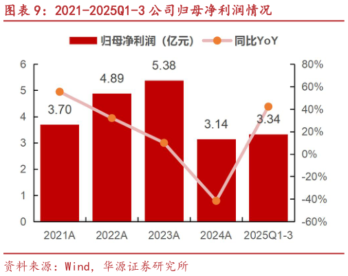咨询大家2021-2025Q1-3 公司归母净利润情况