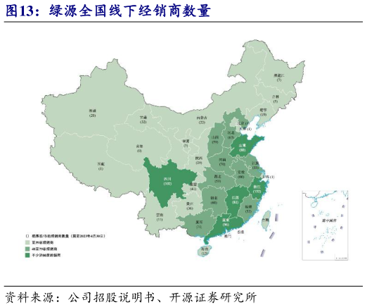 如何才能绿源全国线下经销商数量?