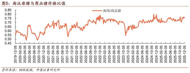 我想了解一下淘汰母猪与商品猪价格比值