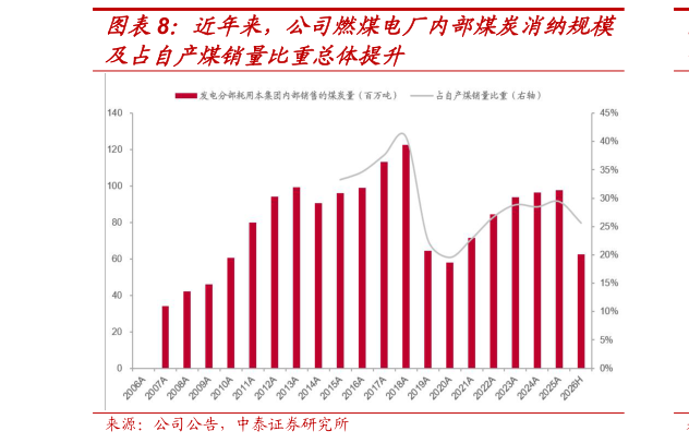 谁能回答近年来，公司燃煤电厂内部煤炭消纳规模