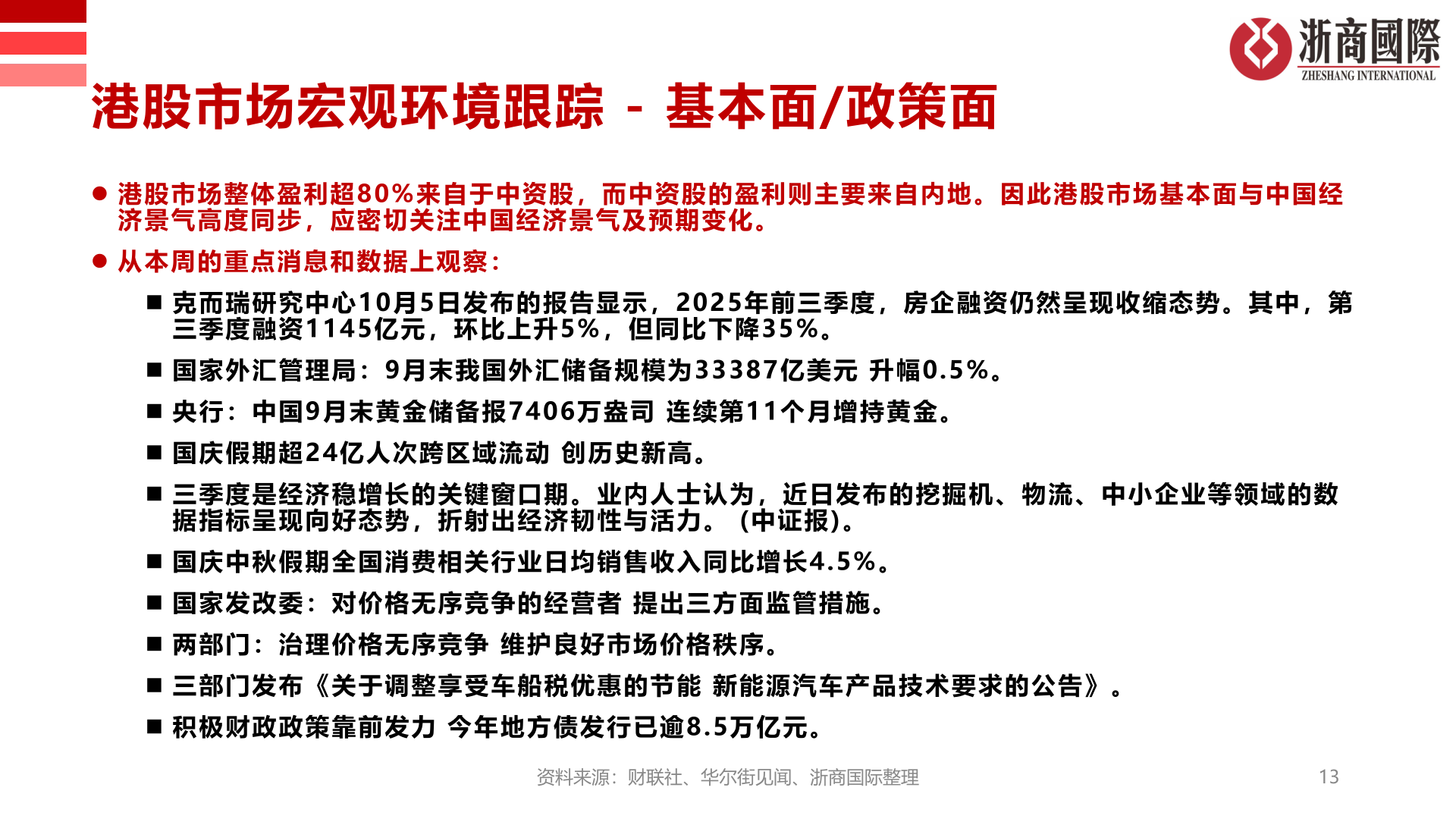 如何才能港股市场宏观环境跟踪 - 基本面/政策面
