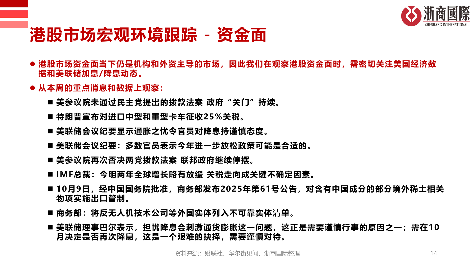 各位网友请教一下港股市场宏观环境跟踪 - 资金面