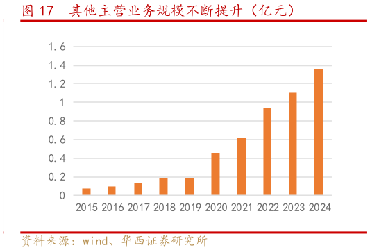 如何解释其他主营业务规模不断提升（亿元）?