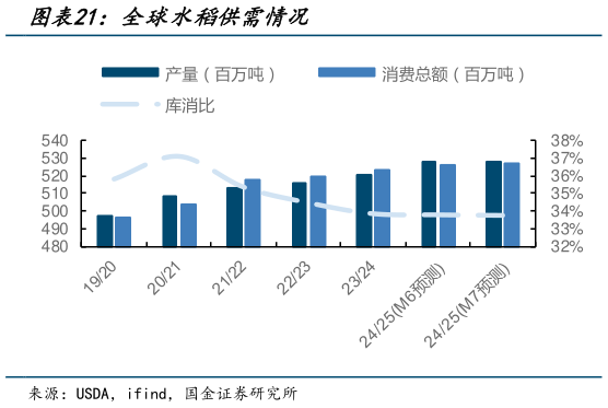 我想了解一下全球水稻供需情况?