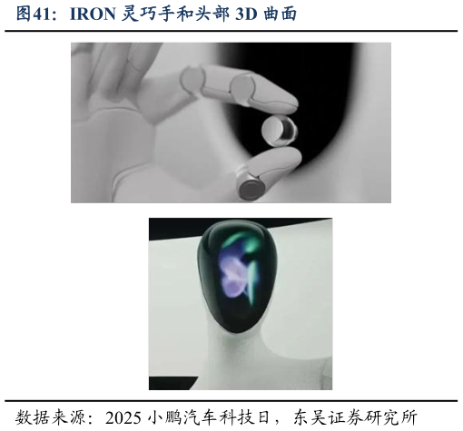 请问一下IRON 灵巧手和头部 3D 曲面