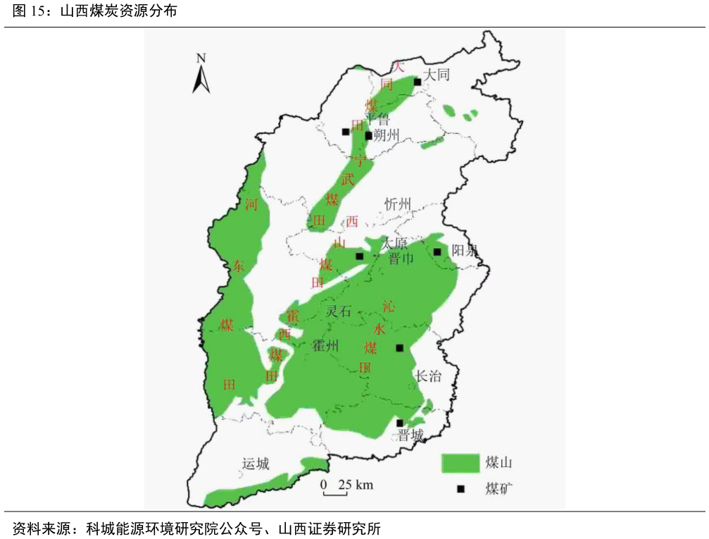 谁能回答山西煤炭资源分布
