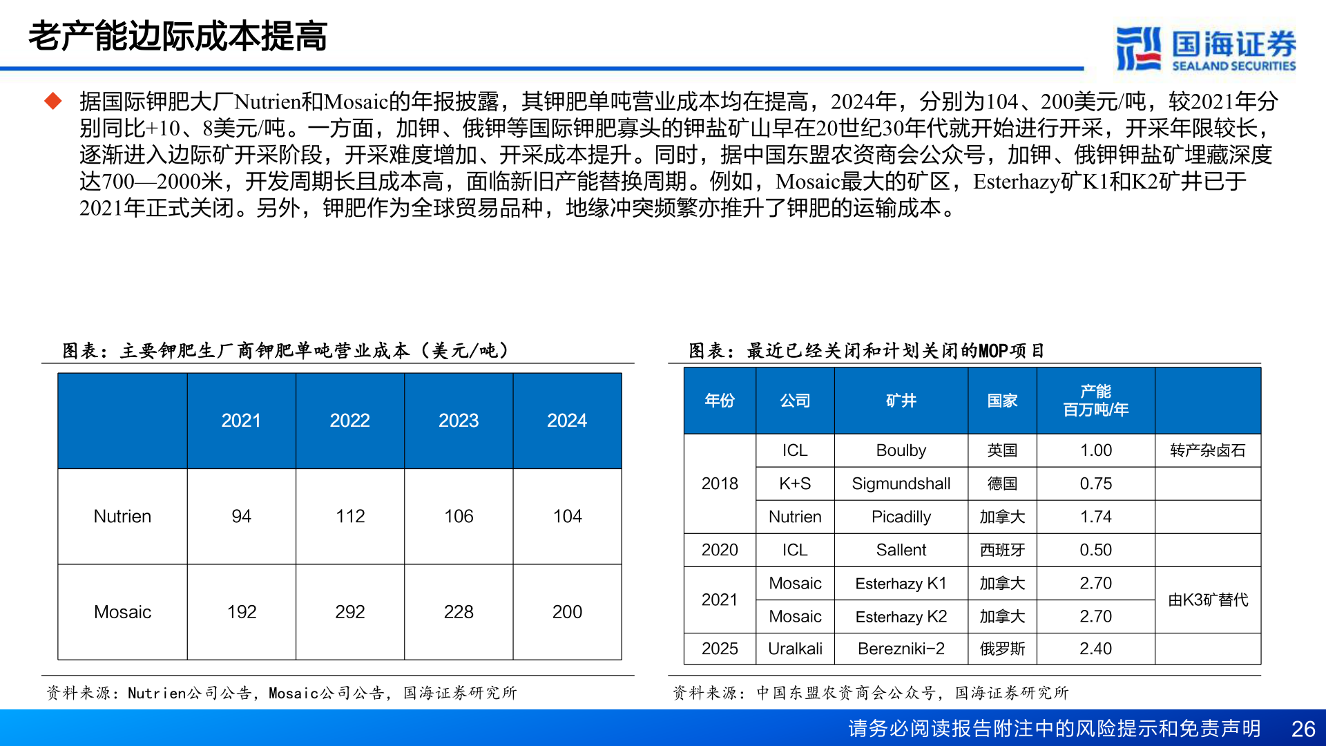 如何解释老产能边际成本提高