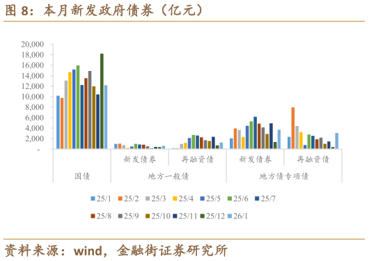 咨询下各位本月新发政府债券（亿元）
