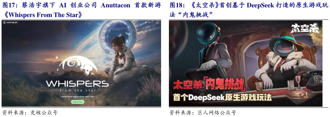谁能回答蔡浩宇旗下 AI 创业公司 Anuttacon 首款新游 太空杀首创基于 DeepSeek 打造的原生游戏玩