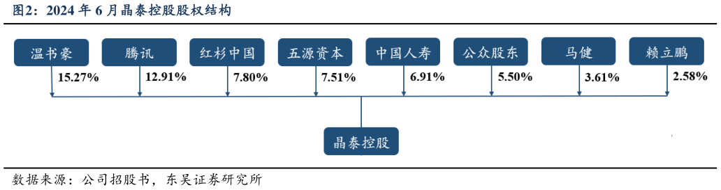 如何了解2024 年 6 月晶泰控股股权结构