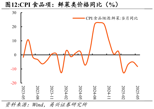 如何看待CPI 食品项：鲜菜类价格同比（%）
