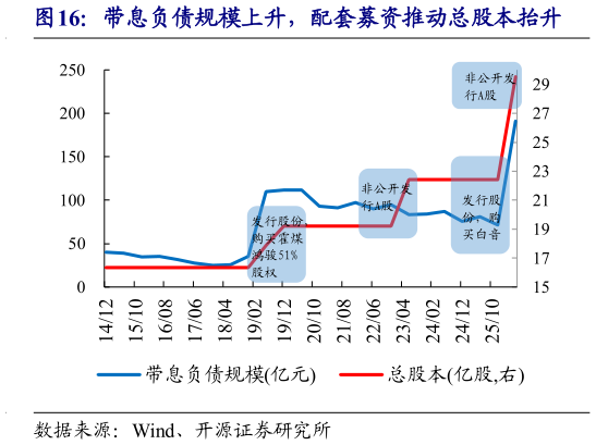 咨询下各位带息负债规模上升，配套募资推动总股本抬升