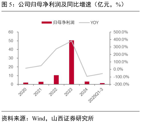 想问下各位网友公司归母净利润及同比增速（亿元，%）