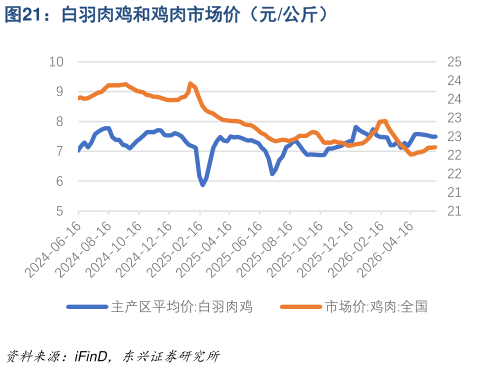 如何解释白羽肉鸡和鸡肉市场价(元公斤)?