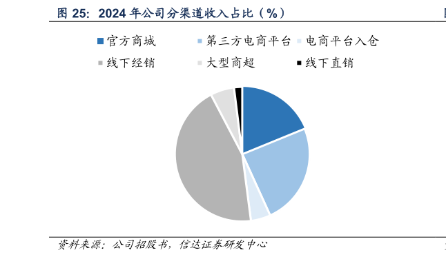 一起讨论下2024 年公司分渠道收入占比(%)?