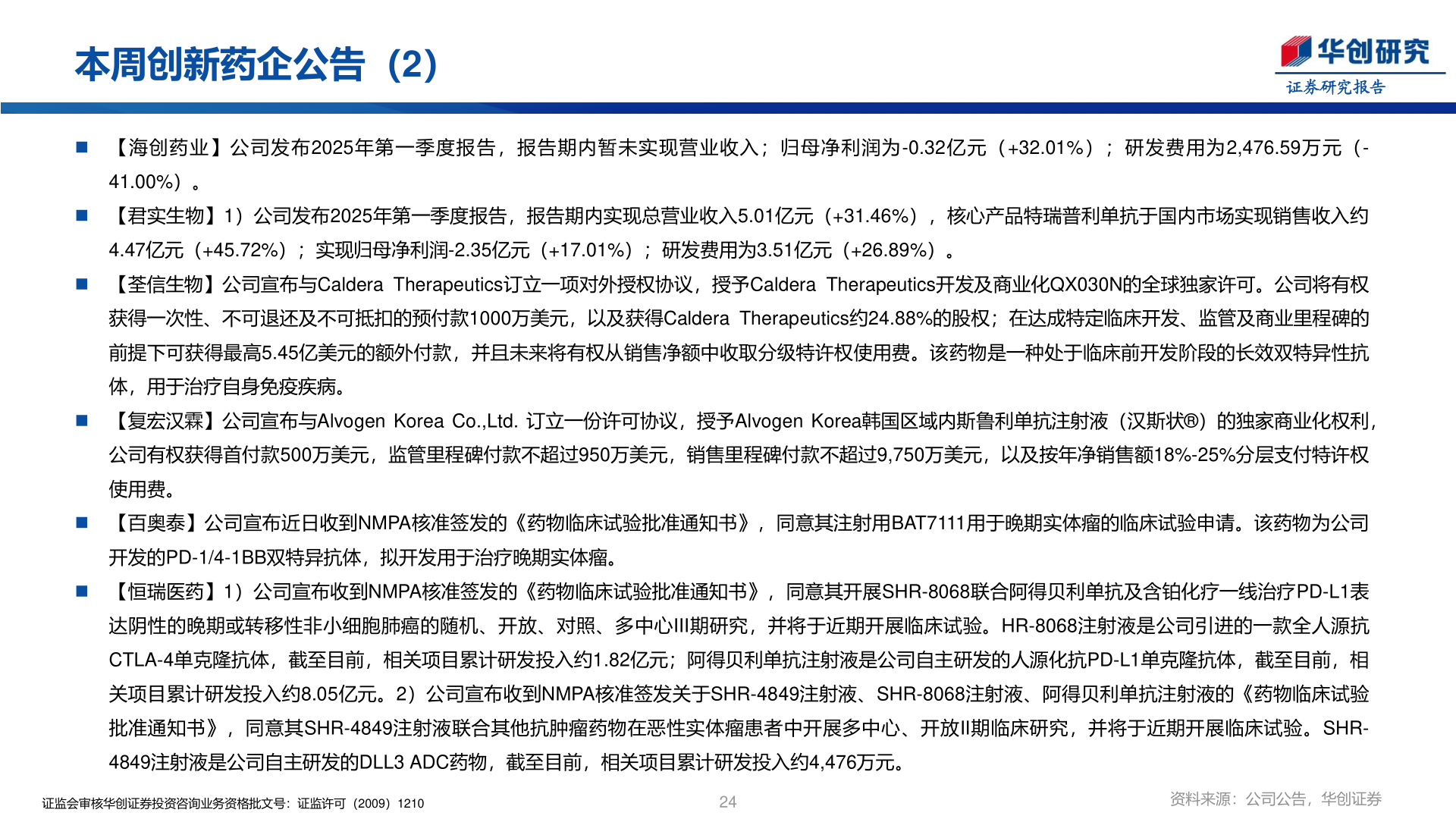 谁能回答本周创新药企公告（2）