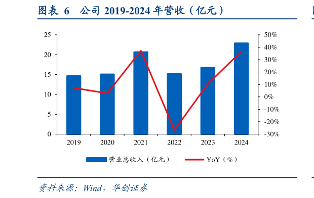 想关注一下公司 2019-2024 年营收(亿元)?