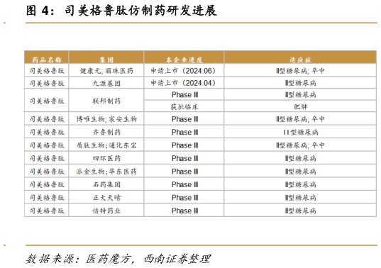 各位网友请教一下司美格鲁肽仿制药研发进展