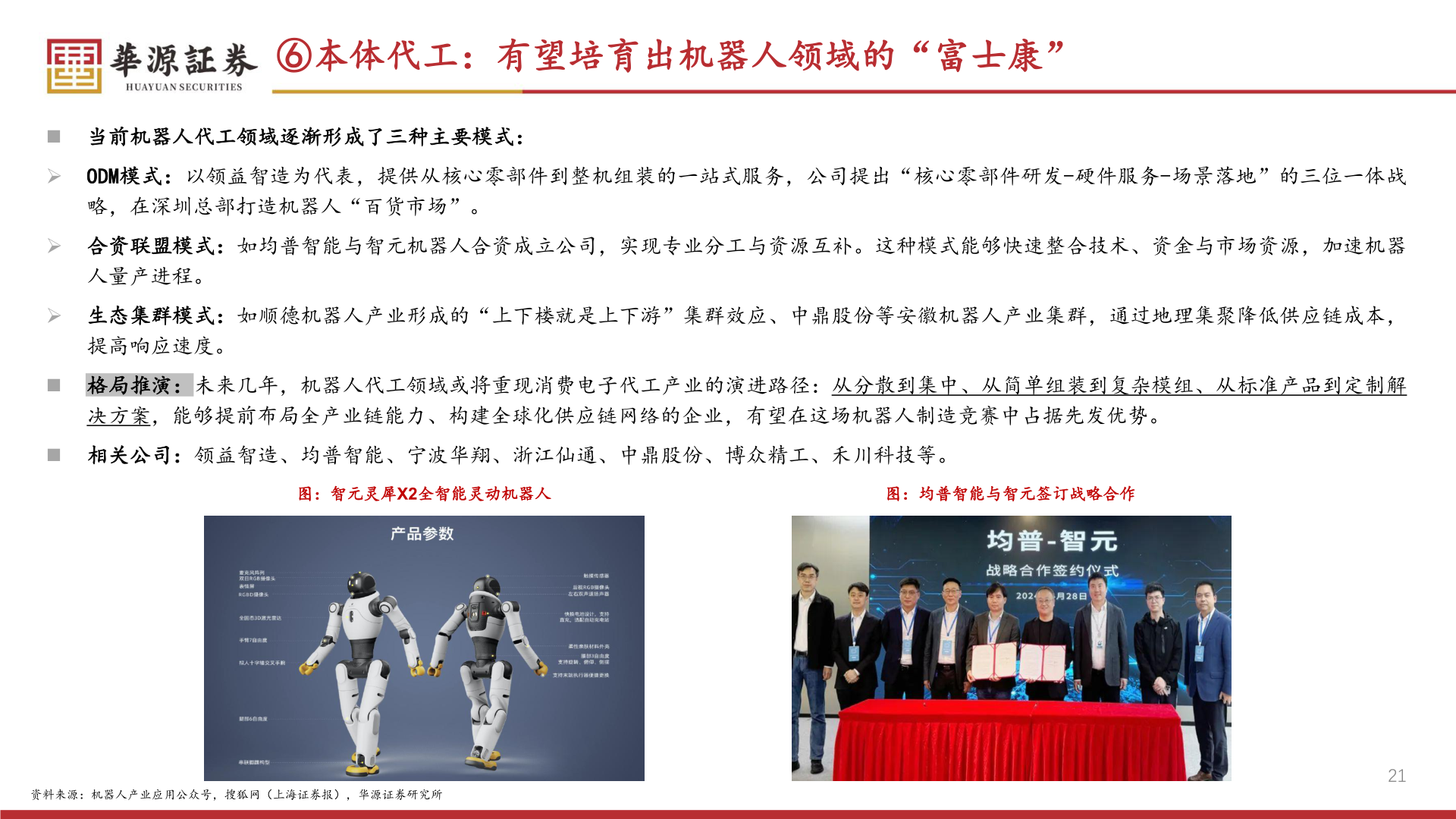 请问一下⑥本体代工：有望培育出机器人领域的“富士康”