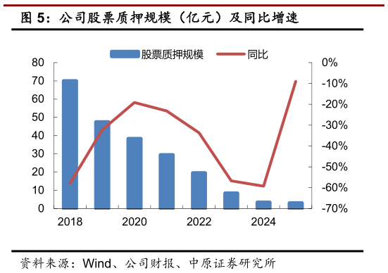 如何解释公司股票质押规模（亿元）及同比增速