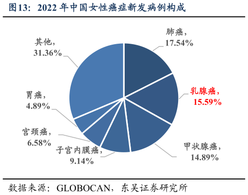 如何了解2022 年中国女性癌症新发病例构成