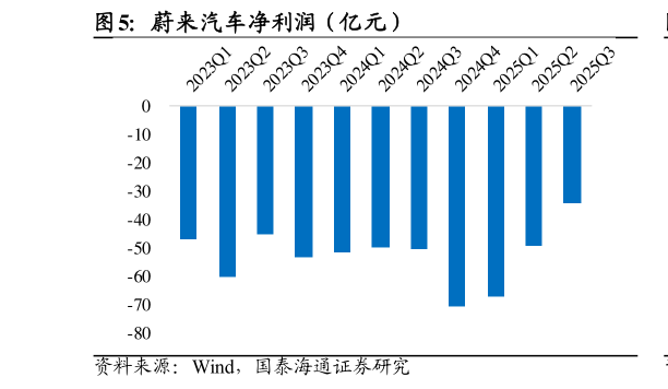 请问一下蔚来汽车净利润（亿元）