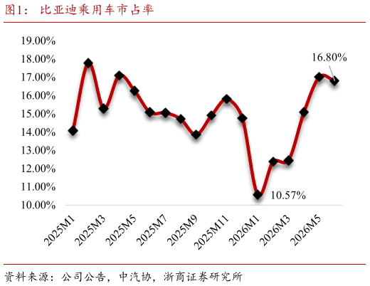 想问下各位网友比亚迪乘用车市占率