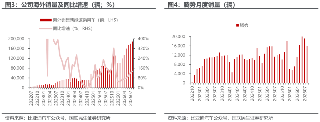 谁能回答公司海外销量及同比增速（辆%）
